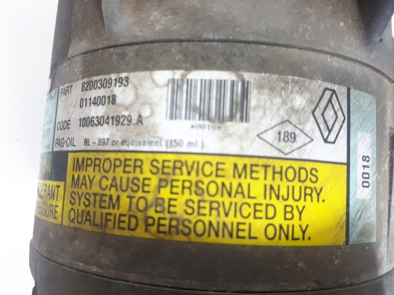 Recambio de compresor aire acondicionado para renault megane ii classic berlina confort authentique referencia OEM IAM 820030919