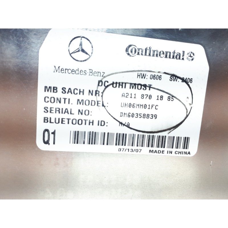 Recambio de modulo electronico para mercedes-benz clase r (w251) 320 cdi (251.022) referencia OEM IAM A2118701885 UH06MM01FC DM6