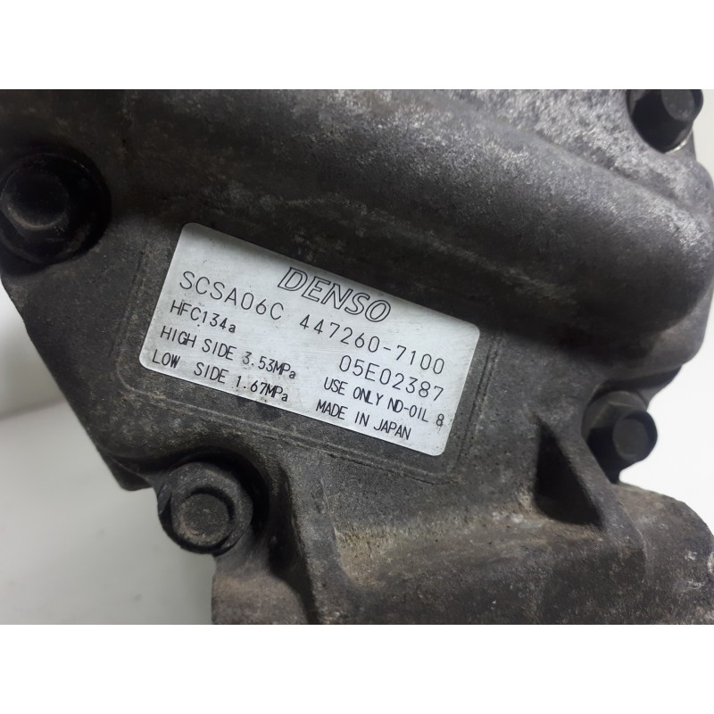 Recambio de compresor aire acondicionado para toyota corolla (e12) 2.0 d-4d linea luna berlina referencia OEM IAM 4472607100 SCS Recambio de compresor aire acondicionado para toyota corolla (e12) 2.0 d-4d linea luna berlina referencia OEM IAM 4472607100 SCS