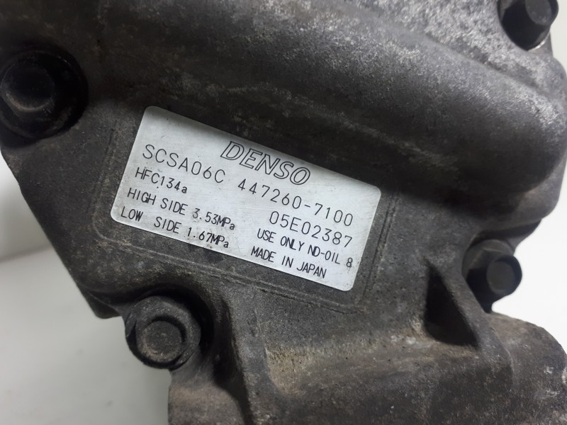 Recambio de compresor aire acondicionado para toyota corolla (e12) 2.0 d-4d linea luna berlina referencia OEM IAM 4472607100 SCS Recambio de compresor aire acondicionado para toyota corolla (e12) 2.0 d-4d linea luna berlina referencia OEM IAM 4472607100 SCS