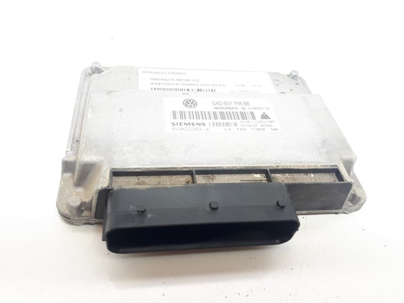 Recambio de centralita motor uce para volkswagen touareg (7l6) tdi v10 referencia OEM IAM 0AD927755BE 5WK22063 
