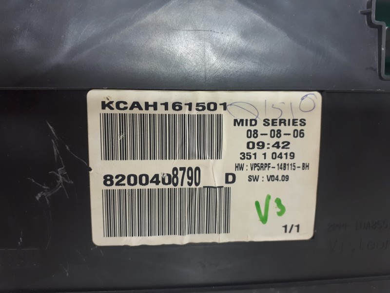 Recambio de cuadro instrumentos para renault megane ii berlina 5p authentique referencia OEM IAM 8200408790D  