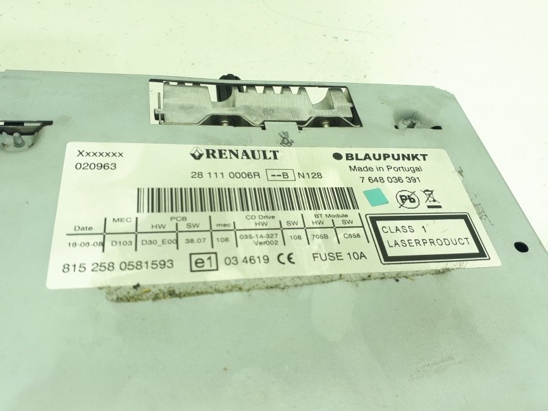 Recambio de sistema audio / radio cd para renault laguna coupe gt referencia OEM IAM  7648036391 