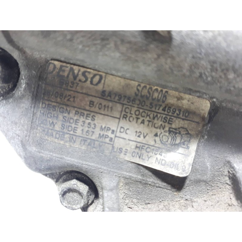 Recambio de compresor aire acondicionado para fiat punto berlina (188) 1.3 16v multijet feel referencia OEM IAM 517469310 5A7975