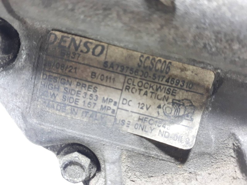 Recambio de compresor aire acondicionado para fiat punto berlina (188) 1.3 16v multijet feel referencia OEM IAM 517469310 5A7975