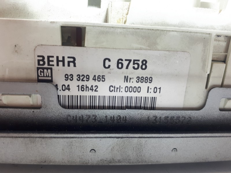 Recambio de mando climatizador para opel meriva cosmo referencia OEM IAM 93329465 C6758 