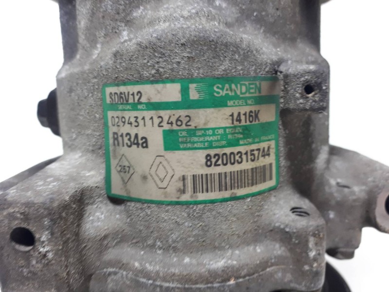 Recambio de compresor aire acondicionado para renault clio ii fase ii (b/cb0) societe generique referencia OEM IAM 8200315744 14