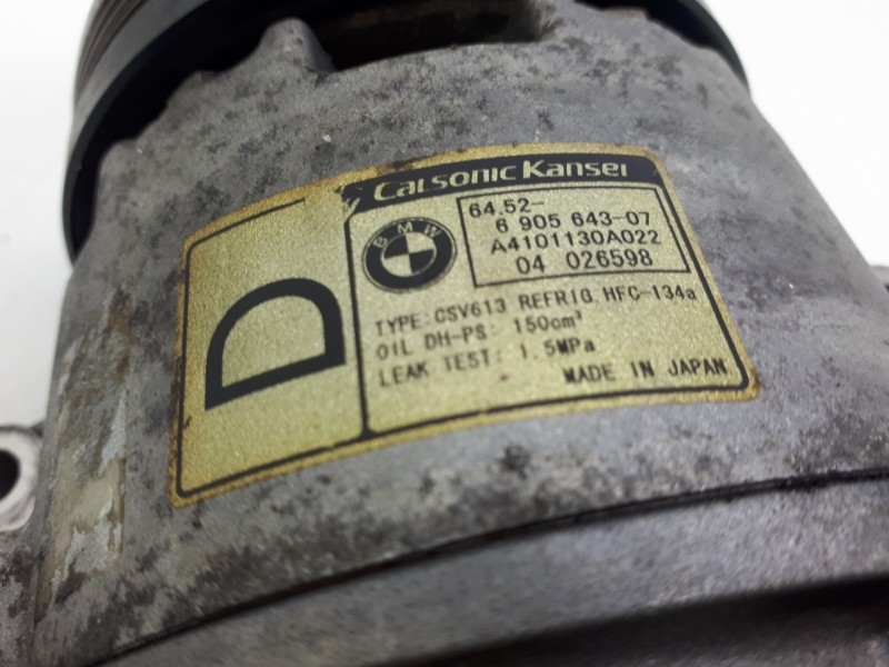Recambio de compresor aire acondicionado para bmw x3 (e83) 2.0d referencia OEM IAM 64526905643 A4101130A022 