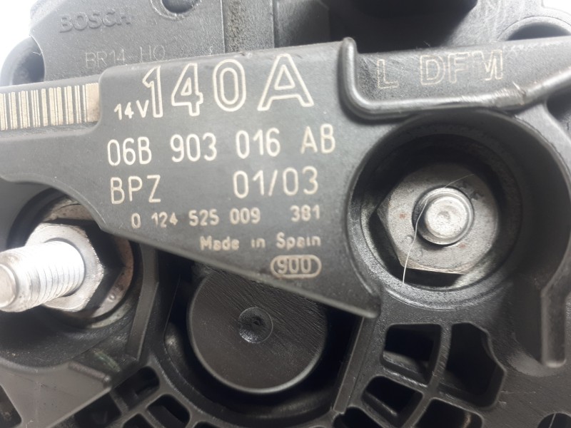 Recambio de alternador para audi a4 berlina (8e) 2.0 fsi referencia OEM IAM 06B903016AB 0124525009381 140A