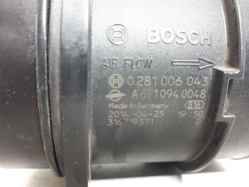 Recambio de caudalimetro para ssangyong rexton w limited 4wd referencia OEM IAM A6710940048 0281006043 