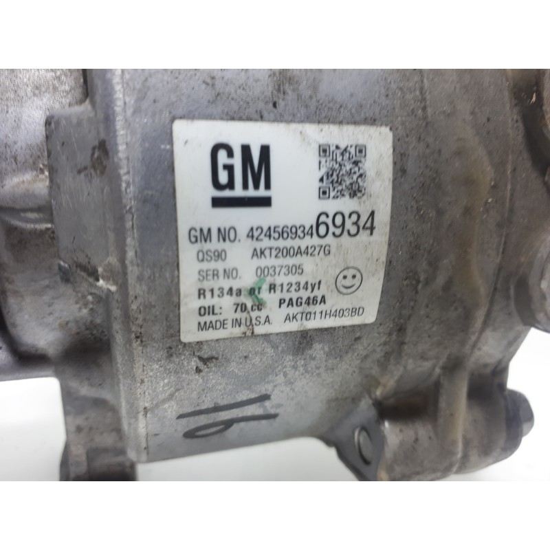 Recambio de compresor aire acondicionado para opel mokka x 120 aniversario start/stop referencia OEM IAM 424569346934 AKT200A427