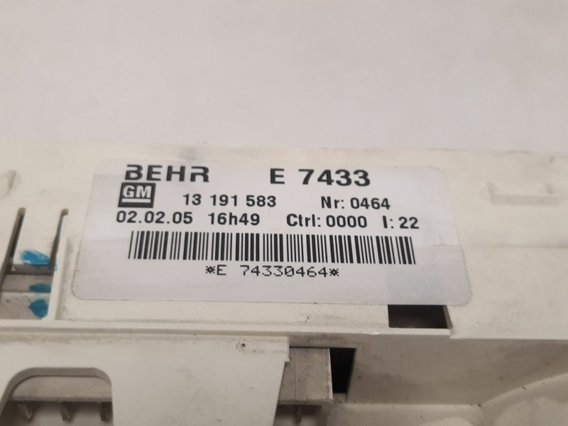 Recambio de mando calefaccion / aire acondicionado para opel meriva 1.7 16v cdti referencia OEM IAM 13191583 33731 
