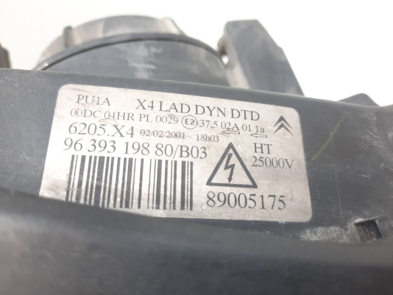 Recambio de faro derecho para citroën c5 berlina 2.0 16v cat (rfn / ew10j4) referencia OEM IAM 9639319880  