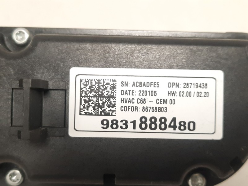 Recambio de mando climatizador para opel mokka 1.5 (76) referencia OEM IAM 282719438 9831888480 86758B03