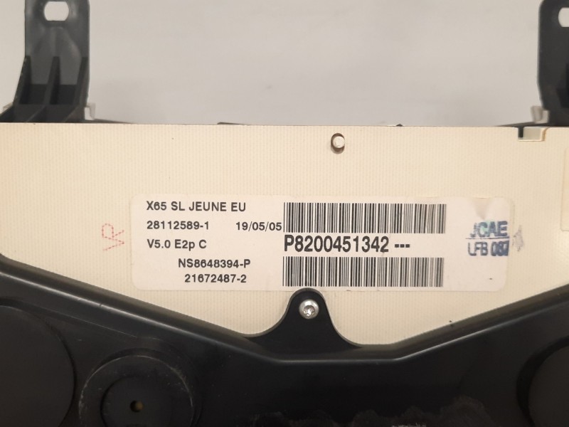 Recambio de cuadro instrumentos para renault clio iii 1.2 16v e85 cat (etanol) referencia OEM IAM 8200451342 34404 