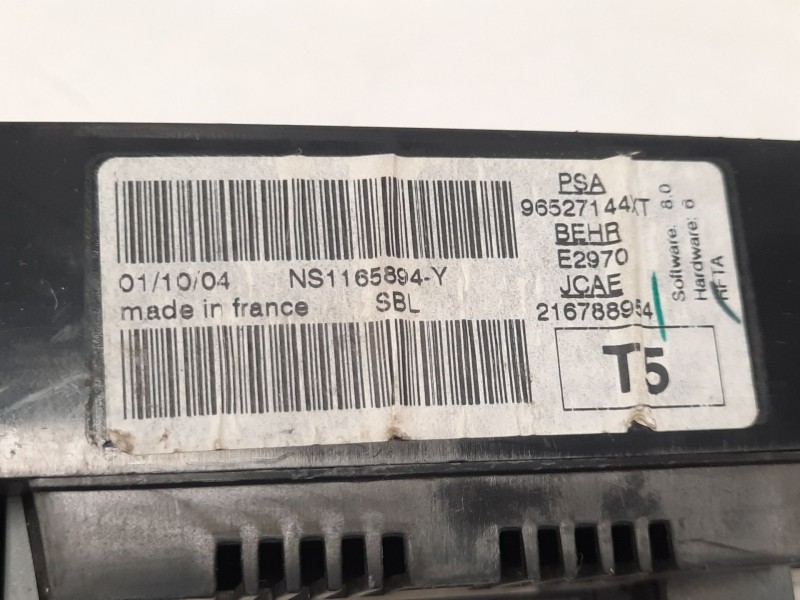 Recambio de mando climatizador para peugeot 307 (s1) 2.0 hdi cat referencia OEM IAM 96527144XT 34506 