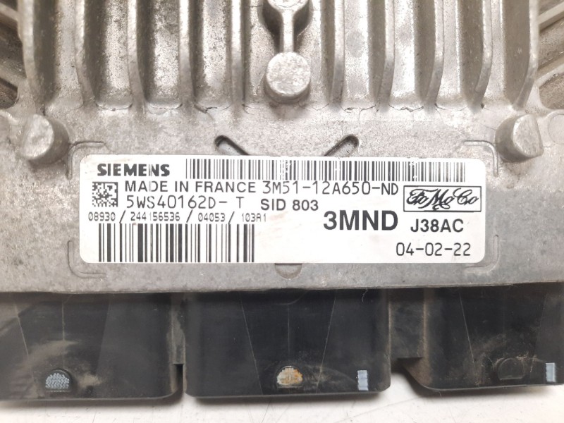 Recambio de centralita motor uce para ford focus c-max (dm2) 2.0 tdci referencia OEM IAM 3M5112A650ND 08930244156536 5WS40162D7