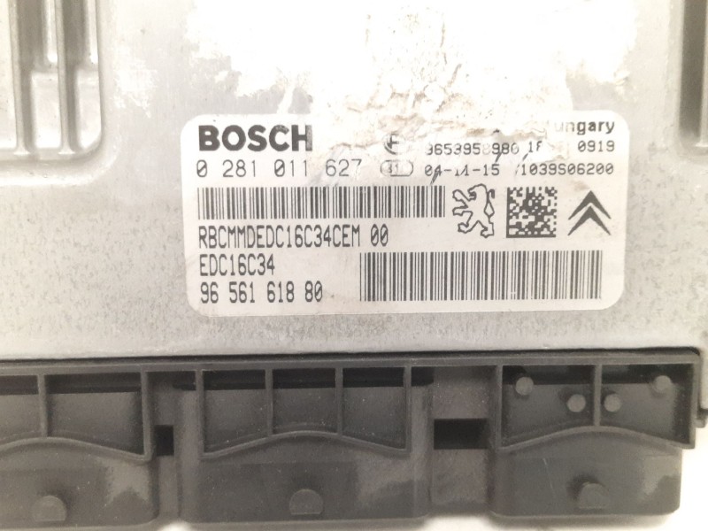 Recambio de centralita motor uce para peugeot 307 break (3e) 1.6 hdi 110 referencia OEM IAM 9653958980 0281011627 EDC16C34
