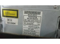 Recambio de sistema audio / radio cd para toyota yaris live referencia OEM IAM 861200D510   2