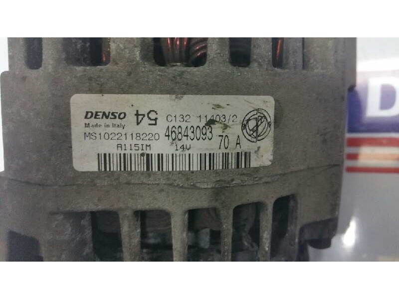 Recambio de alternador para fiat punto berlina (188) 1.2 8v active referencia OEM IAM MS1022118220 46843093 