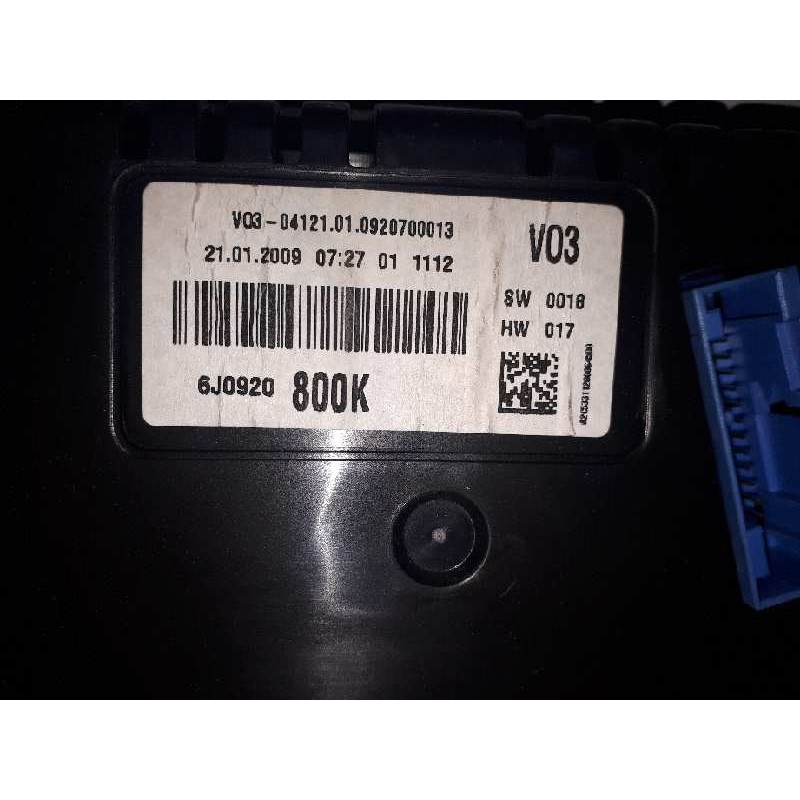 Recambio de cuadro instrumentos para seat ibiza sc (6j1) color edition referencia OEM IAM 6J0920800K A2C53311200 