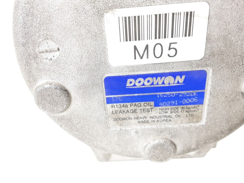 Recambio de compresor aire acondicionado para hyundai tucson (jm) 2.0 crdi a las 4 ruedas referencia OEM IAM 162502920k 9D291000