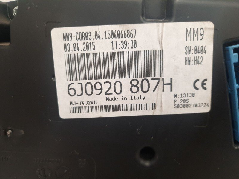 Recambio de cuadro instrumentos para seat ibiza iv (6j5, 6p1) 1.6 tdi referencia OEM IAM 6J1857003BAK3  