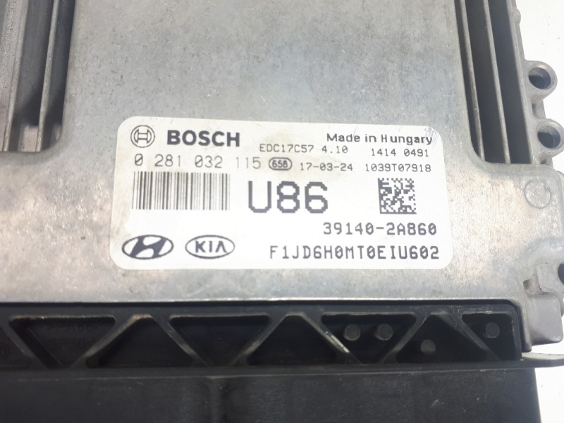 Recambio de centralita motor uce para kia cee´d drive referencia OEM IAM 391402A860 0281032115 EDC17C57