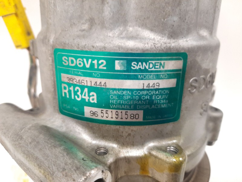 Recambio de compresor aire acondicionado para peugeot 206 van 1.4 hdi referencia OEM IAM 1449 9655191580 3934611444