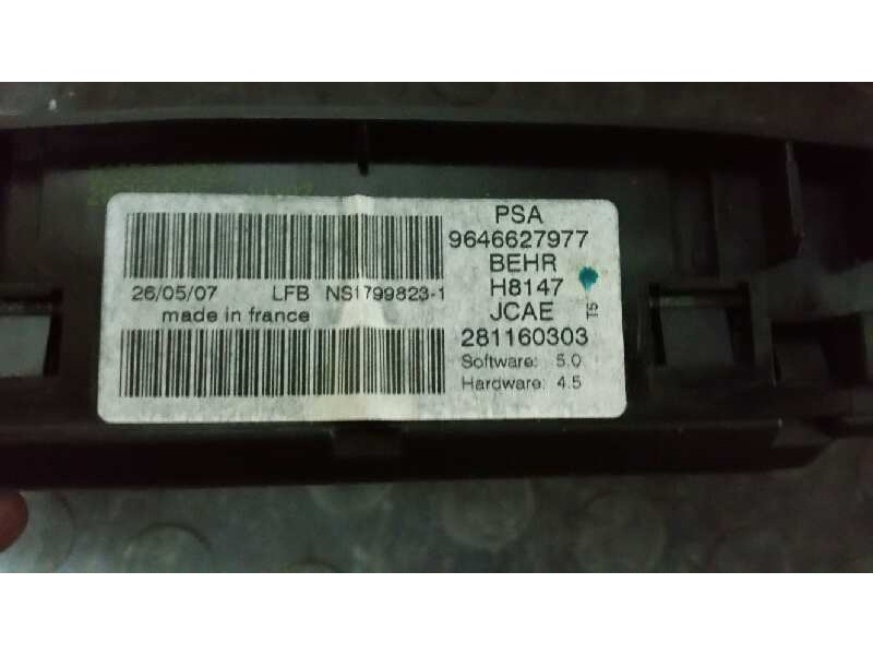 Recambio de mando climatizador para peugeot 307 berlina (s2) xs referencia OEM IAM 9646627977  