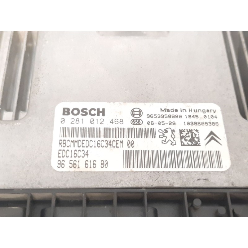 Recambio de centralita motor uce para citroën xsara picasso (n68) 1.6 hdi referencia OEM IAM 0281012468 EDC16C34 9656161680 Recambio de centralita motor uce para citroën xsara picasso (n68) 1.6 hdi referencia OEM IAM 0281012468 EDC16C34 9656161680
