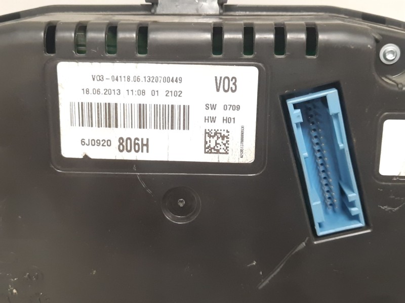 Recambio de cuadro instrumentos para seat ibiza iv sc (6j1, 6p5) 1.6 tdi referencia OEM IAM  6J0920806H 