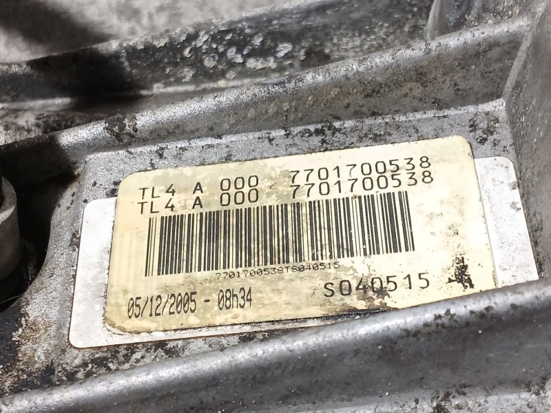 Recambio de caja cambios para renault scénic ii (jm0/1_) 1.5 dci (jm1e, jm16) referencia OEM IAM TL4A000 TL4A0007701700538 