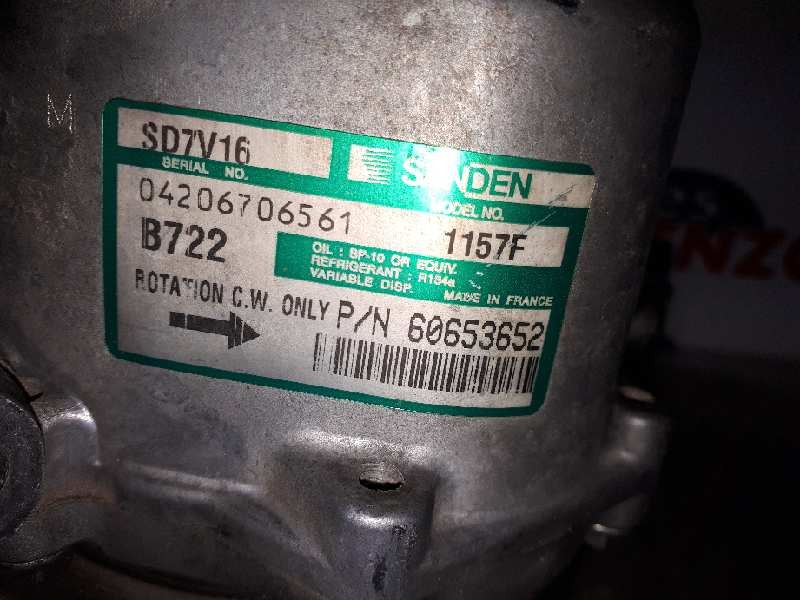 Recambio de compresor aire acondicionado para alfa romeo 147 (190) 1.6 t.spark eco distinctive referencia OEM IAM 60653652 1157F