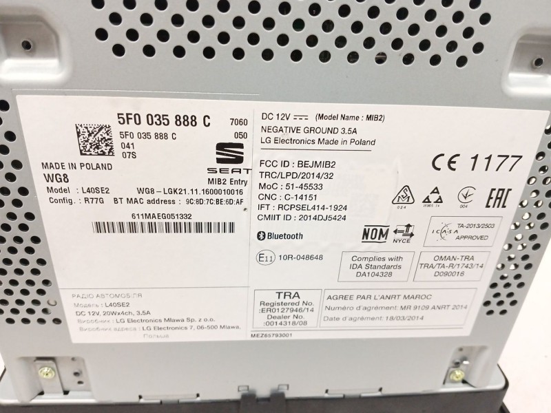 Recambio de sistema audio / radio cd para seat ibiza iv (6j5, 6p1) 1.4 tdi referencia OEM IAM   