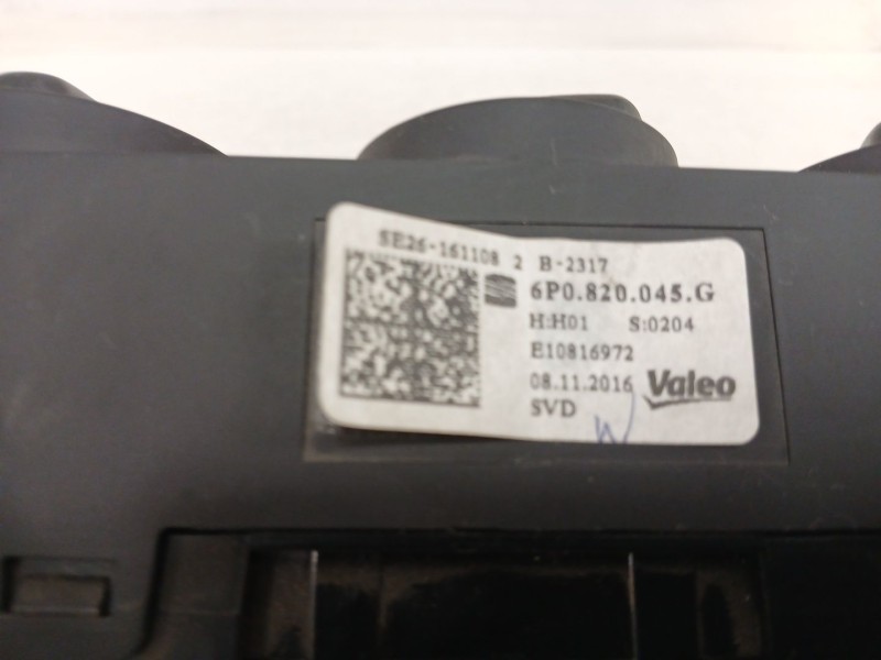 Recambio de mando calefaccion / aire acondicionado para seat ibiza iv (6j5, 6p1) 1.4 tdi referencia OEM IAM SE26161108 6P0820045