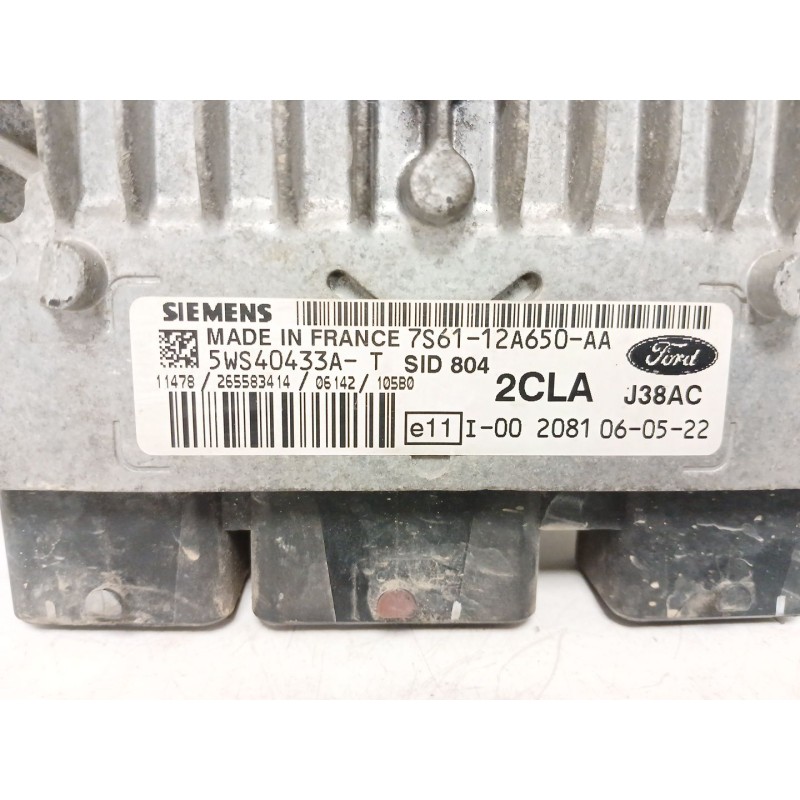 Recambio de centralita motor uce para ford fiesta v (jh_, jd_) 1.4 tdci referencia OEM IAM 5WS40433A 2CLA 7S6112A650AA