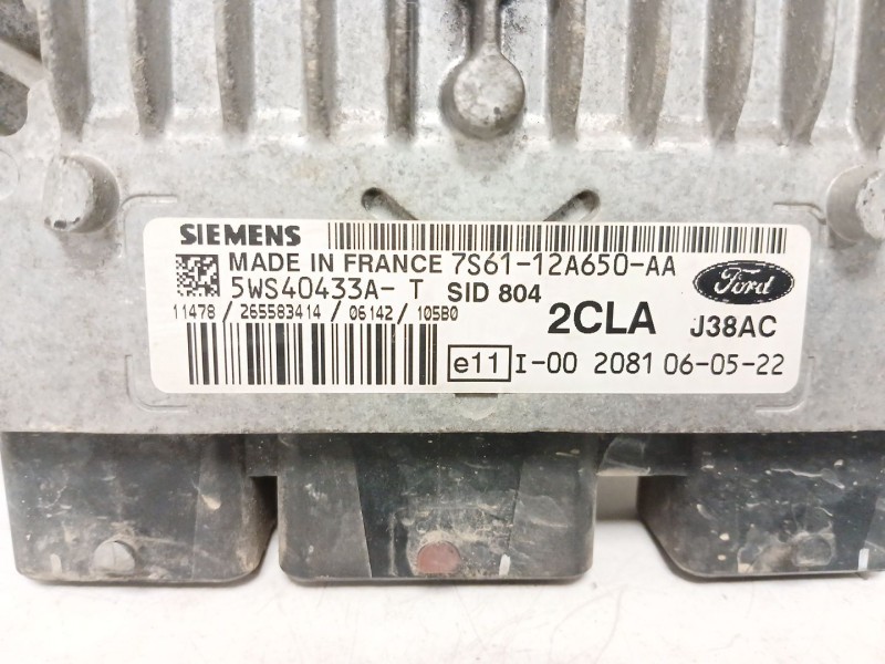 Recambio de centralita motor uce para ford fiesta v (jh_, jd_) 1.4 tdci referencia OEM IAM 5WS40433A 2CLA 7S6112A650AA