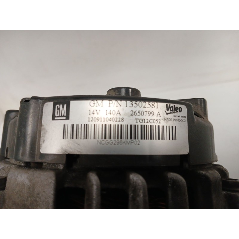 Recambio de alternador para opel astra j (p10) 2.0 cdti (68) referencia OEM IAM 13502581 2650799A TG12C052