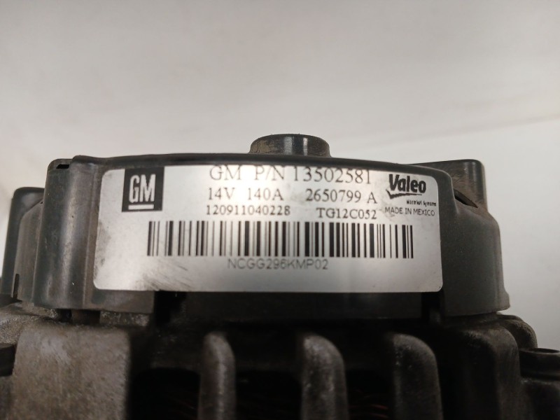 Recambio de alternador para opel astra j (p10) 2.0 cdti (68) referencia OEM IAM 13502581 2650799A TG12C052