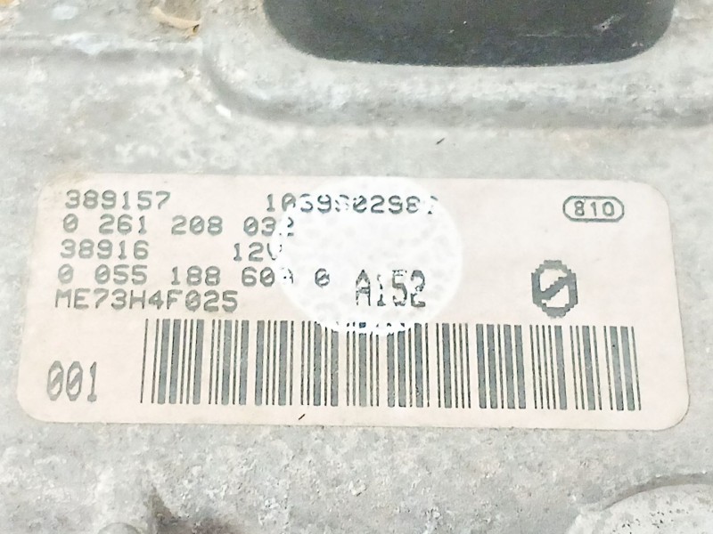 Recambio de centralita motor uce para fiat punto berlina (188) 1.4 16v dynamic referencia OEM IAM ME73H4F025  