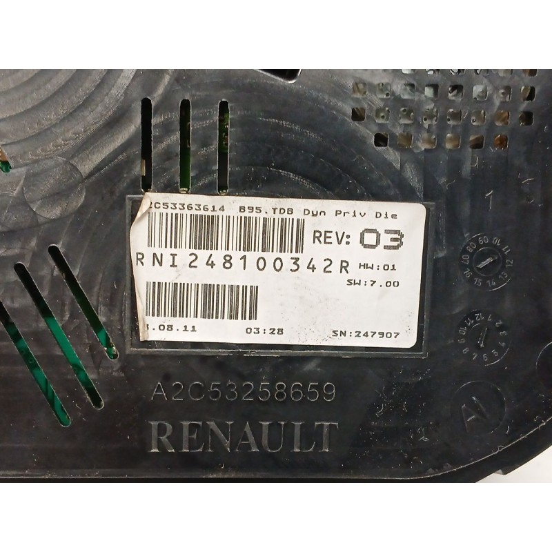 Recambio de cuadro instrumentos para renault megane iii grandtour (kz0/1) 1.9 dci (kz0j, kz0n, kz1s) referencia OEM IAM A2C53363