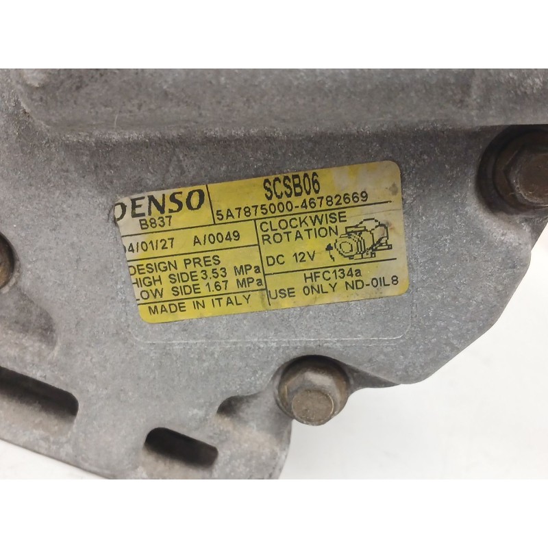 Recambio de compresor aire acondicionado para fiat punto berlina (188) 1.4 16v dynamic referencia OEM IAM 5A785000  46782669
