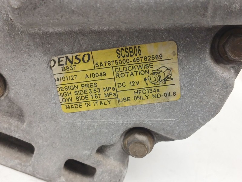Recambio de compresor aire acondicionado para fiat punto berlina (188) 1.4 16v dynamic referencia OEM IAM 5A785000  46782669