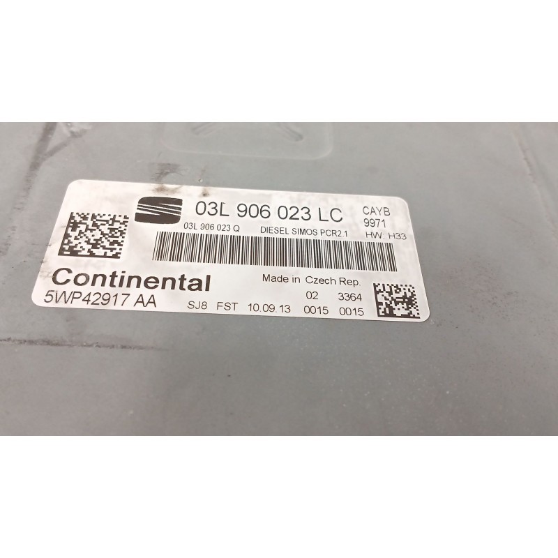 Recambio de centralita motor uce para seat ibiza iv (6j5, 6p1) 1.6 tdi referencia OEM IAM 03L906023LC 5WP42917AA 03L906023Q