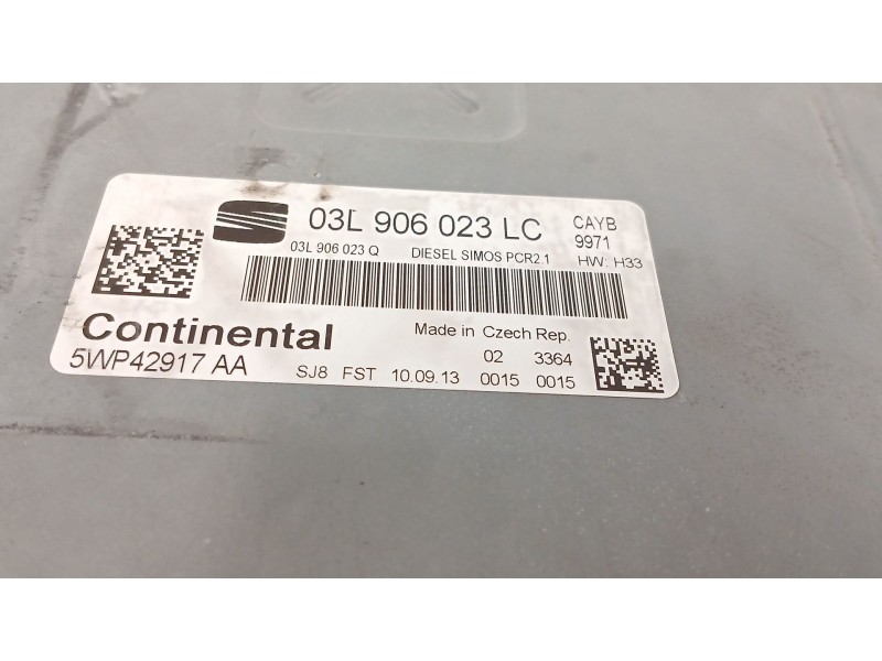 Recambio de centralita motor uce para seat ibiza iv (6j5, 6p1) 1.6 tdi referencia OEM IAM 03L906023LC 5WP42917AA 03L906023Q