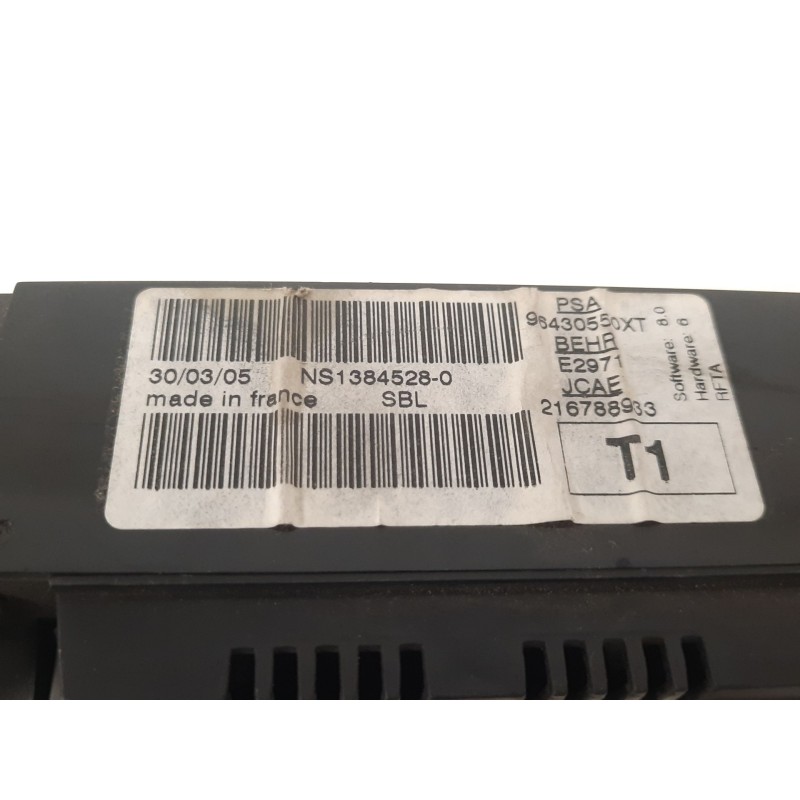 Recambio de mando climatizador para peugeot 206 sw 2.0 hdi cat referencia OEM IAM 96430550XT NS1384528-0 