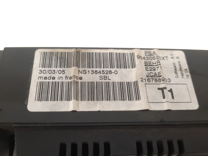 Recambio de mando climatizador para peugeot 206 sw 2.0 hdi cat referencia OEM IAM 96430550XT NS1384528-0 