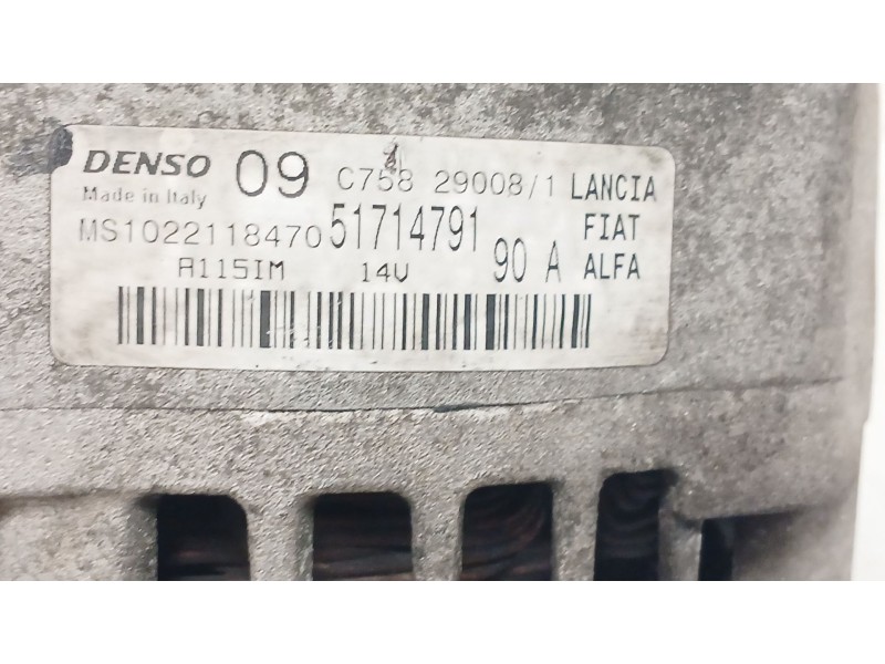Recambio de alternador para ford ka (ru8) 1.2 referencia OEM IAM MS1022118470 C75829008 51714791