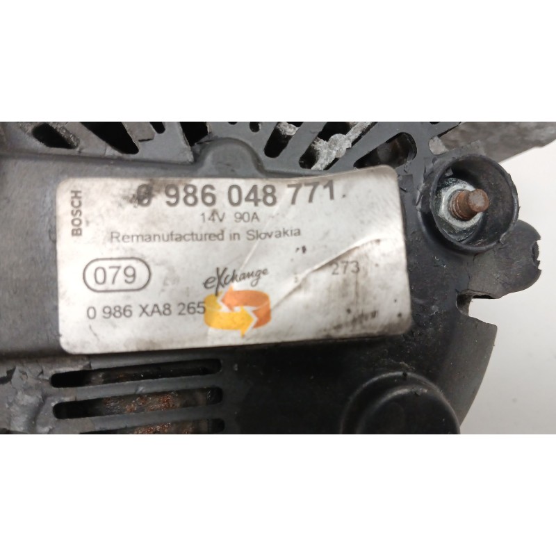 Recambio de alternador para fiat fiorino furgoneta/monovolumen (225_) 1.3 d multijet (225bxe1a) referencia OEM IAM 0986048771  